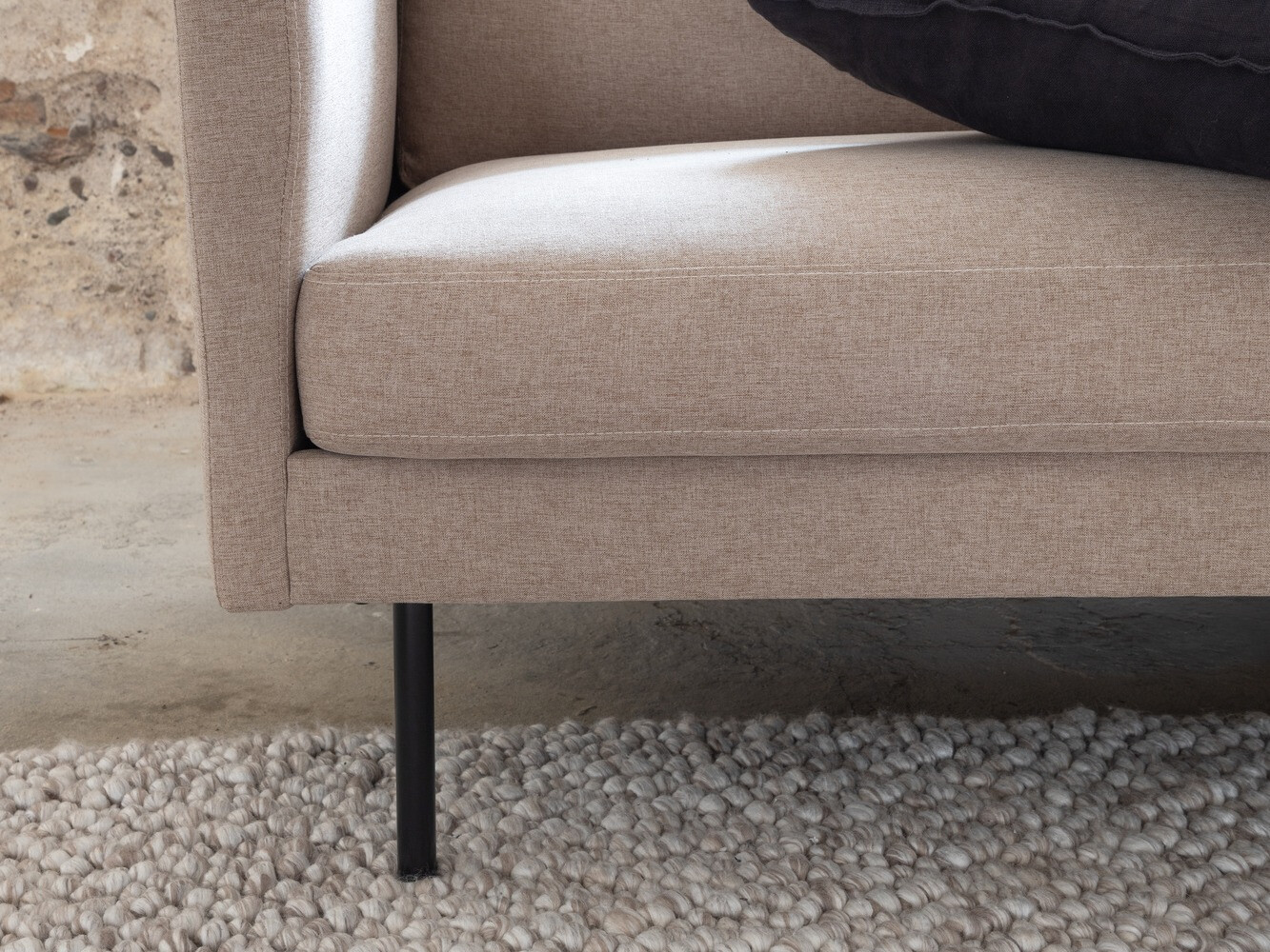 Sofa Fercame 103 (Smeđa + Crno)