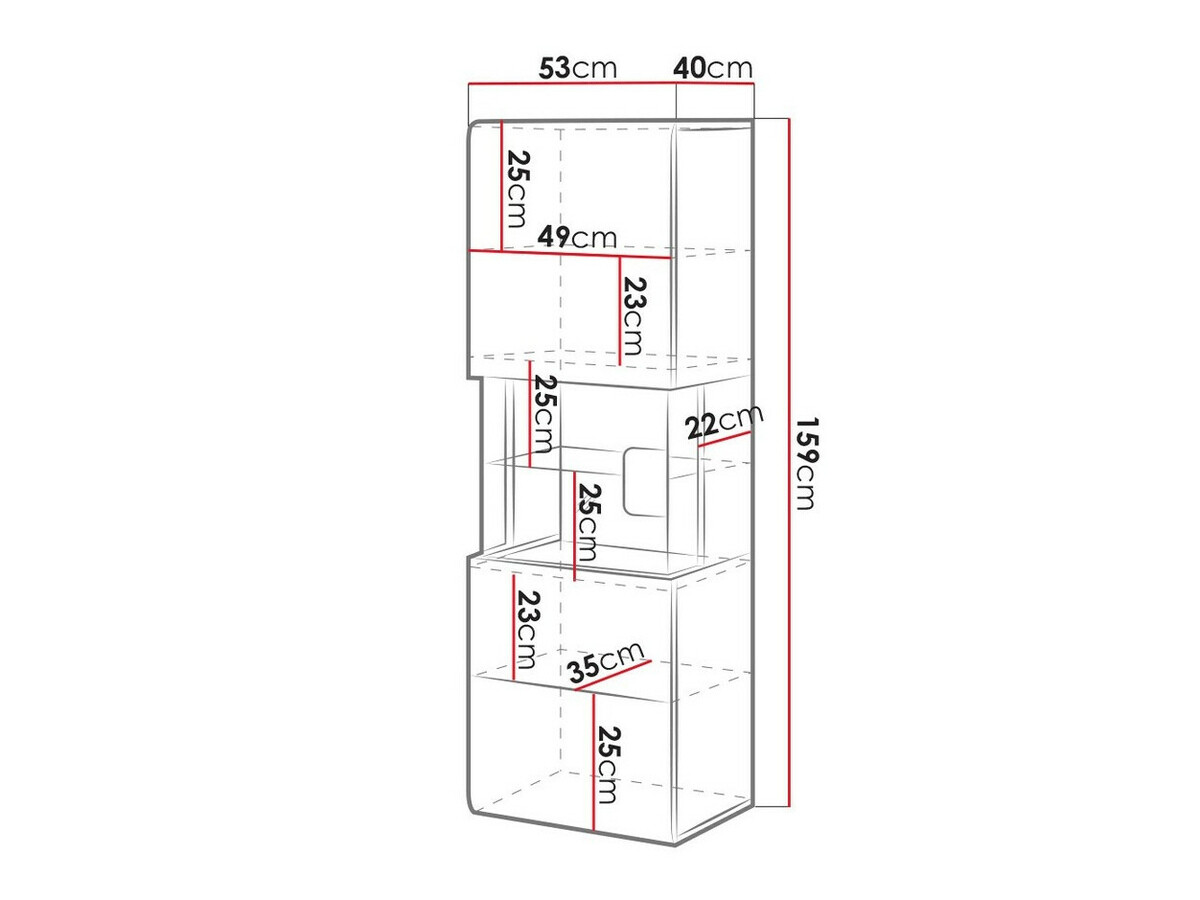 Zidna polica Torsone 109 (Belo + Sjajno belo)