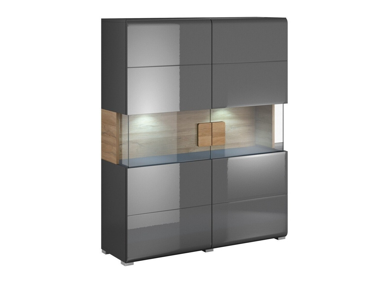 Polica Torsone 107 (Antricit (ugalj) + Gloss antricit (ugalj) + Unuk hrast)