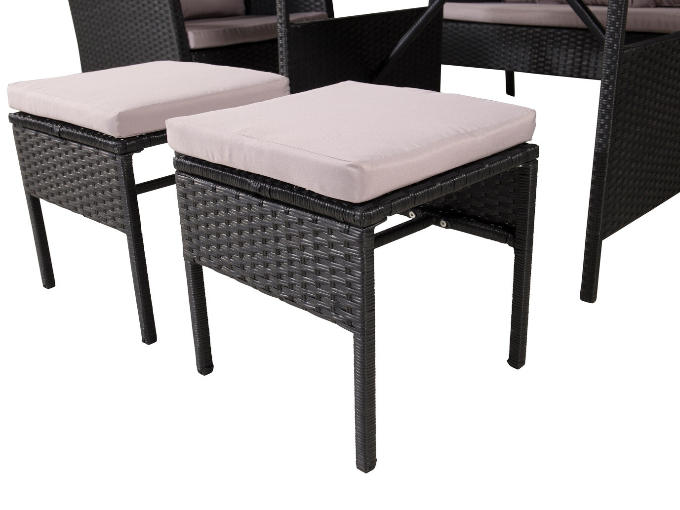 Set baštenskog nameštaja Dallas 2473 (Crno + Sivo)