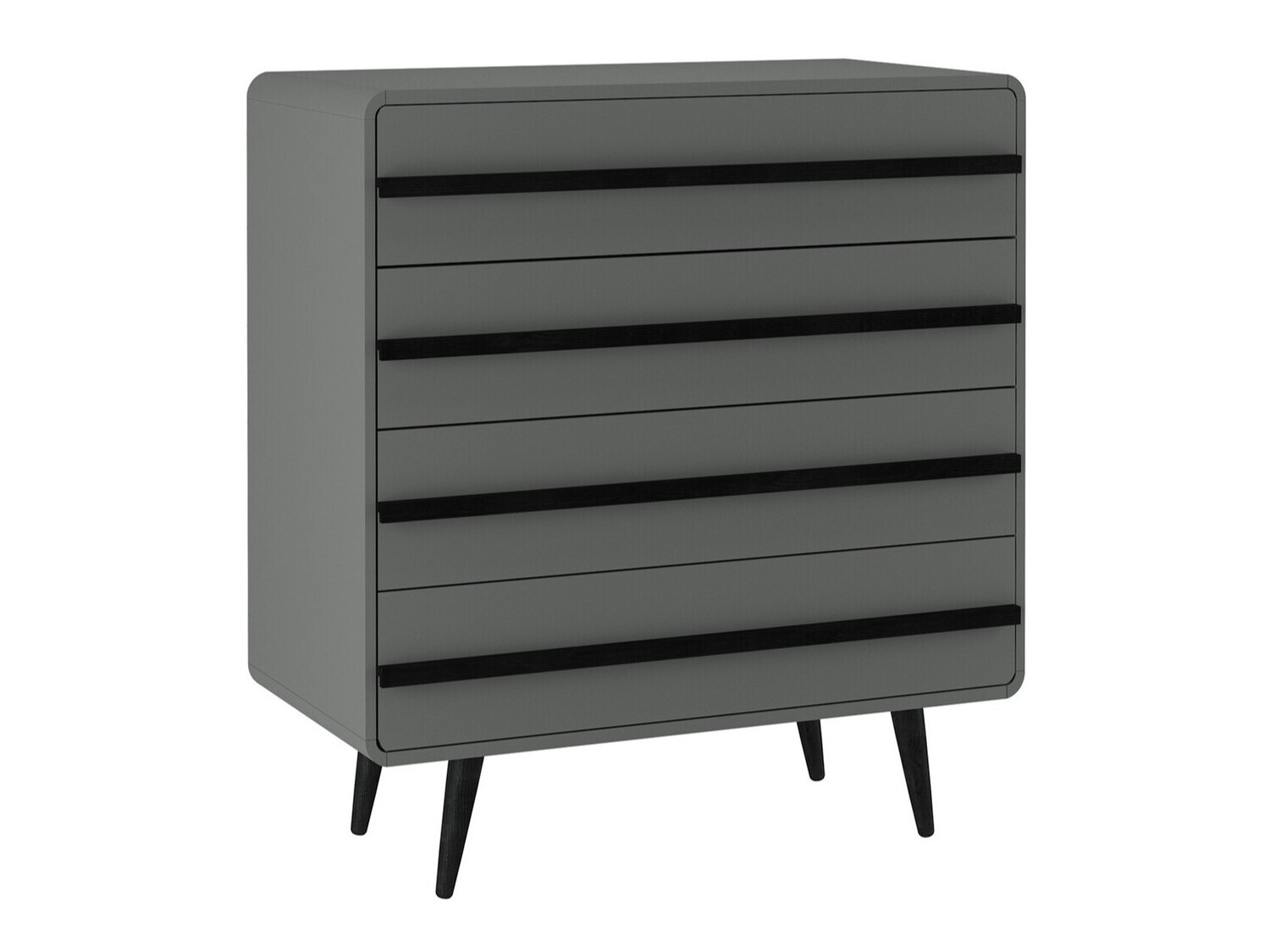 Komoda Denton 566 (Sivo + Crno)