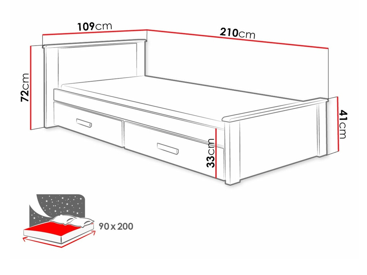 Krevet Henderson 116 (Belo + Trufel)