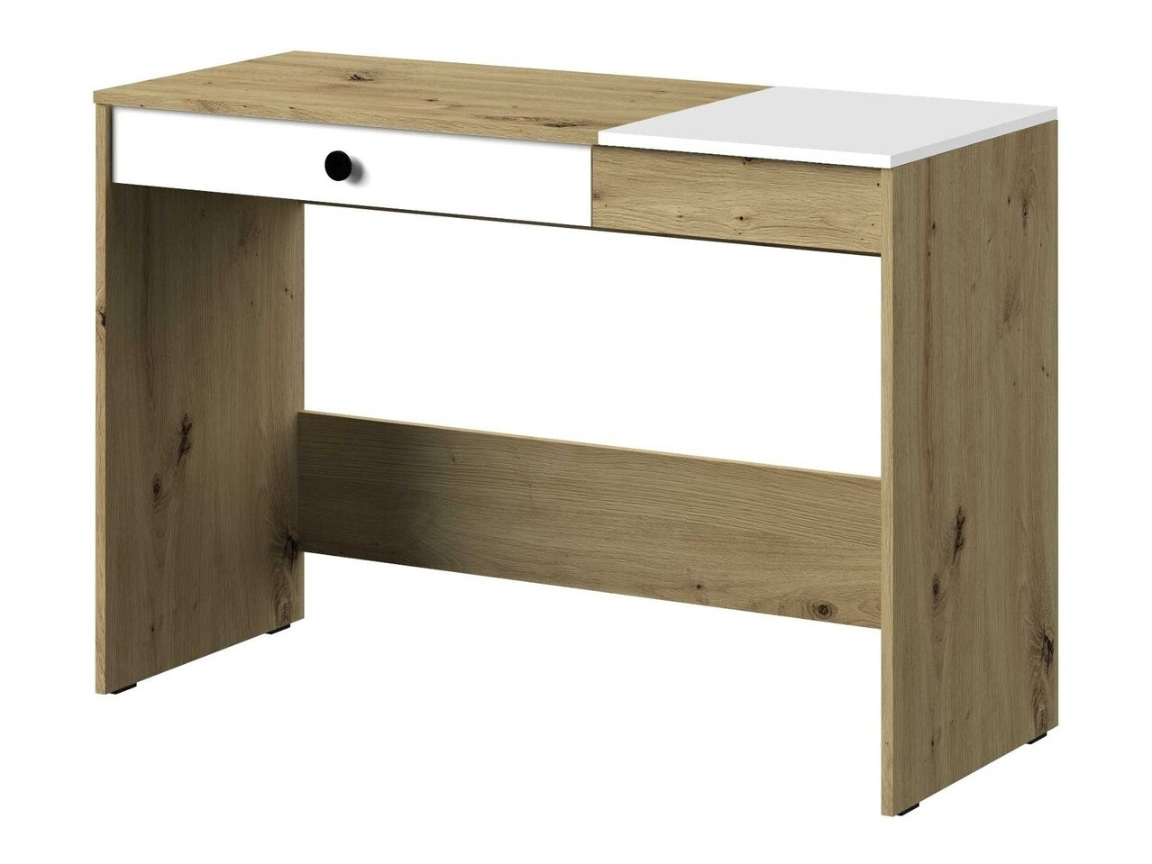 Kancelarijski sto Mirelbu 109 (Artisan hrast + Belo + Crno)