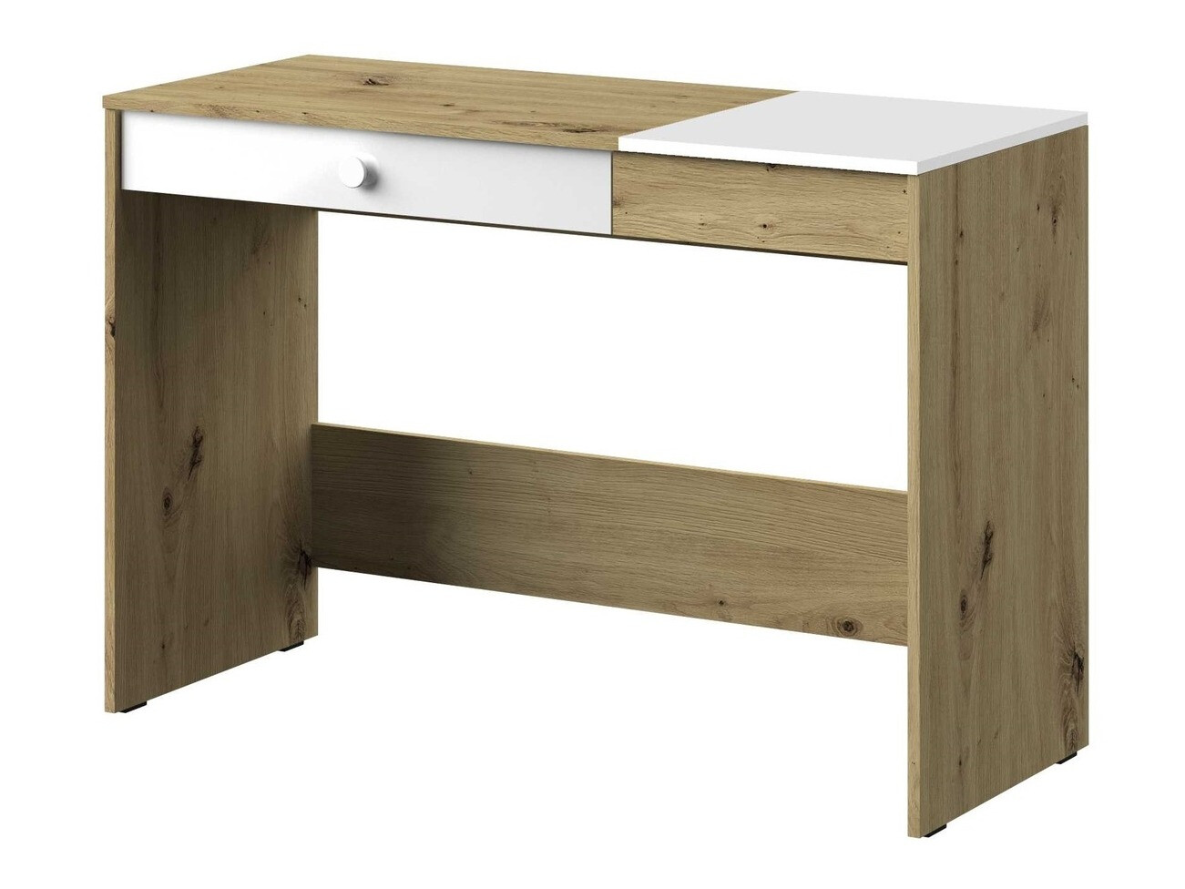 Kancelarijski sto Mirelbu 109 (Artisan hrast + Sjajno belo)