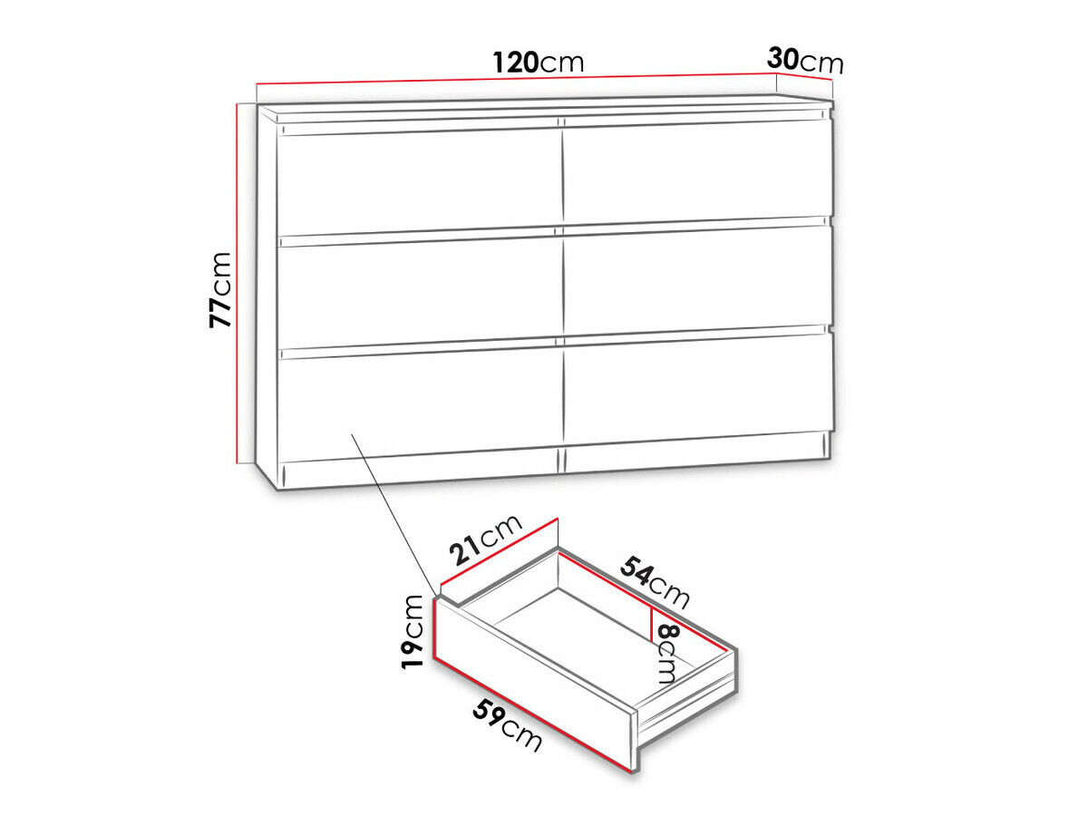 Komoda Comfivo 186 (Crno)