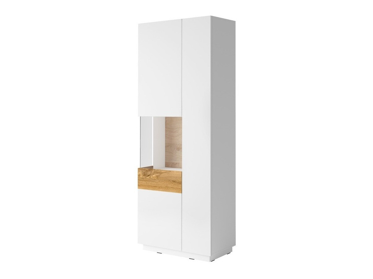 Polica Livlore 100 (Belo + Sjajno belo + Hrast Votan)