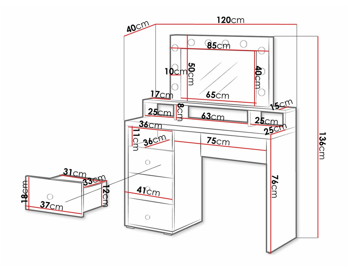 Toaletni sto Austin 225