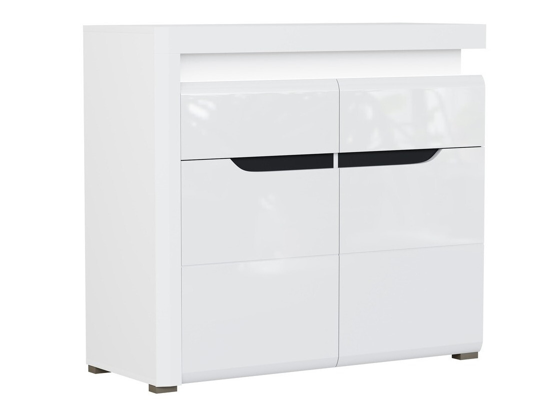 Komoda Revelmi 102 (Sjajno belo + Belo)