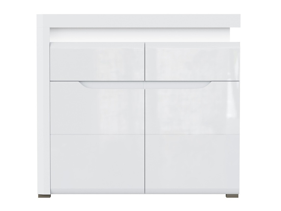 Komoda Revelmi 102 (Sjajno belo + Belo)