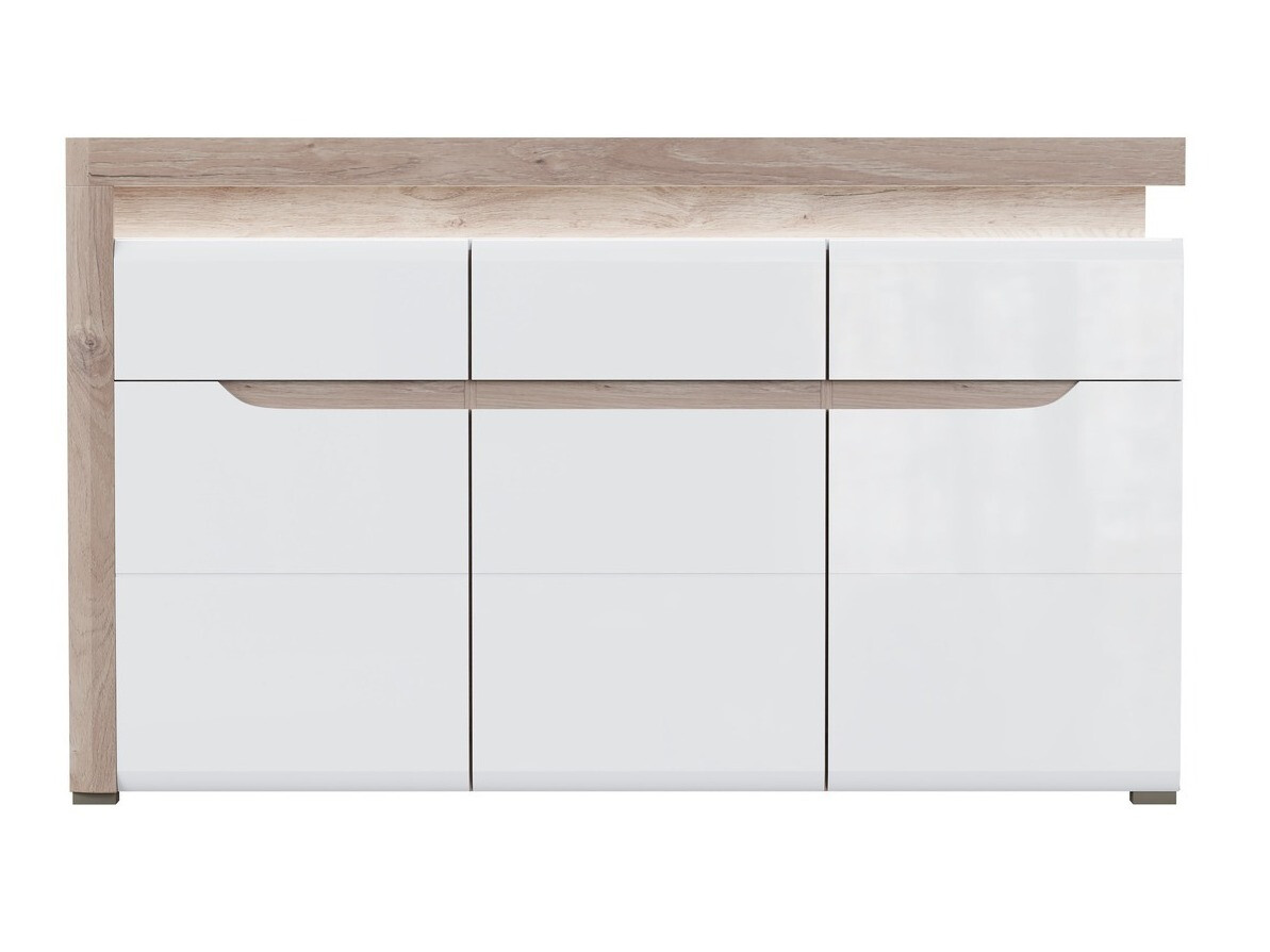 Komoda Revelmi 103 (Hrast + Sjajno belo)