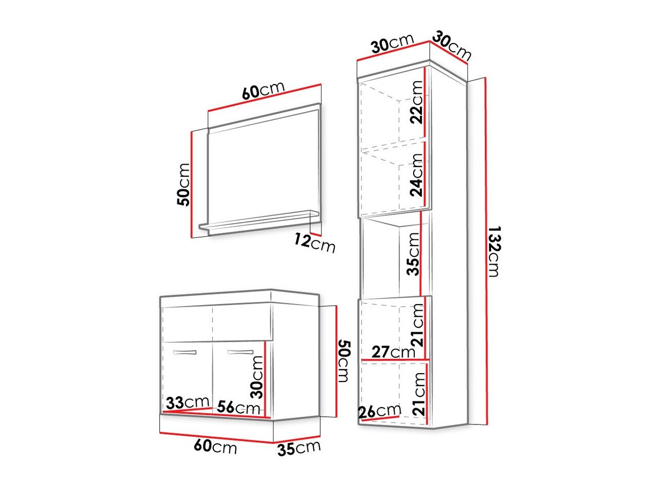 Set za kupatilo Sarasota 122 (Вотан храст)
