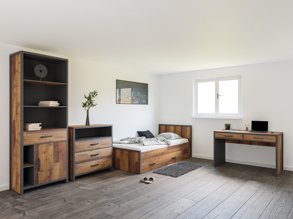 Set nameštaja Belsera 113 (Smeđa + Matera siva)