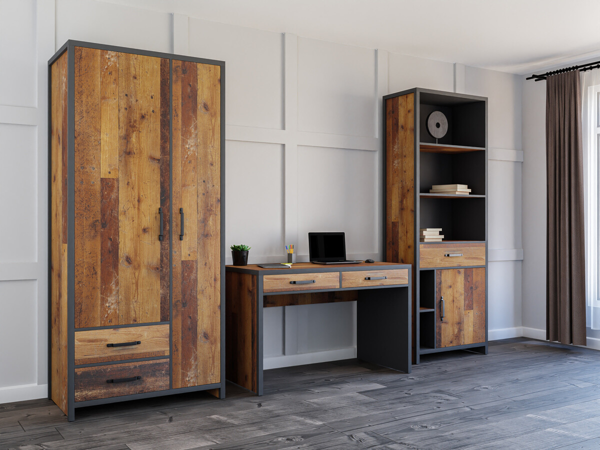 Set za kućnu kancelariju Belsera 114 (Smeđa + Matera siva)