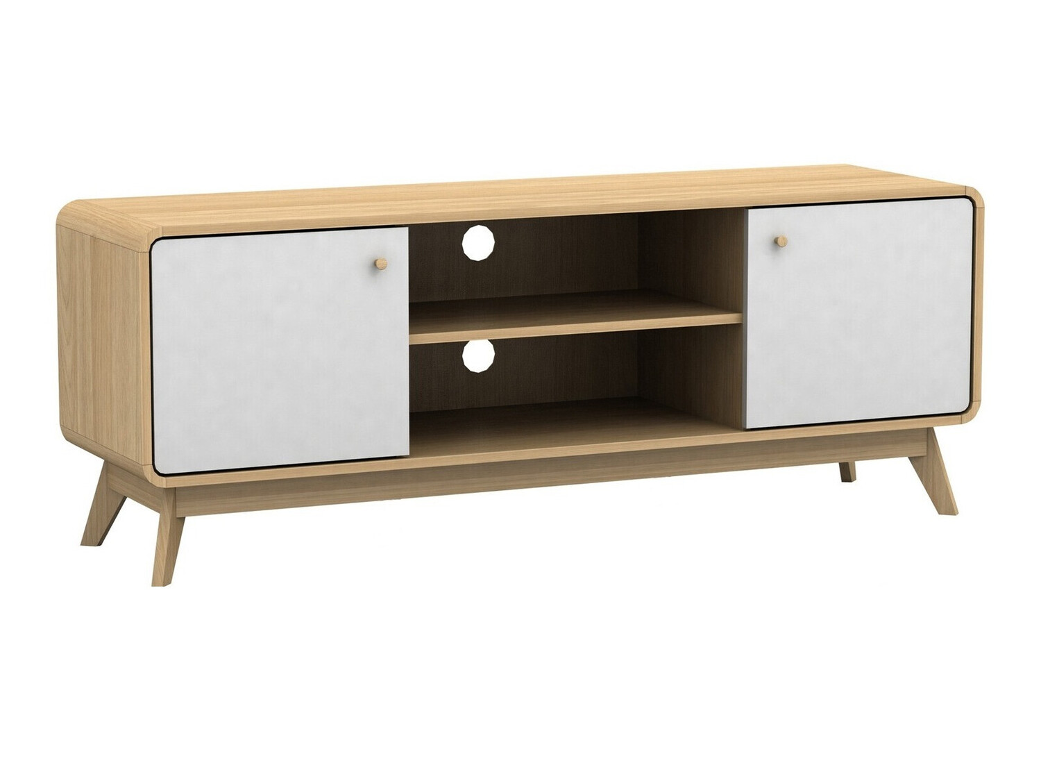 TV komoda Elbtena 107 (Hrast + Belo)