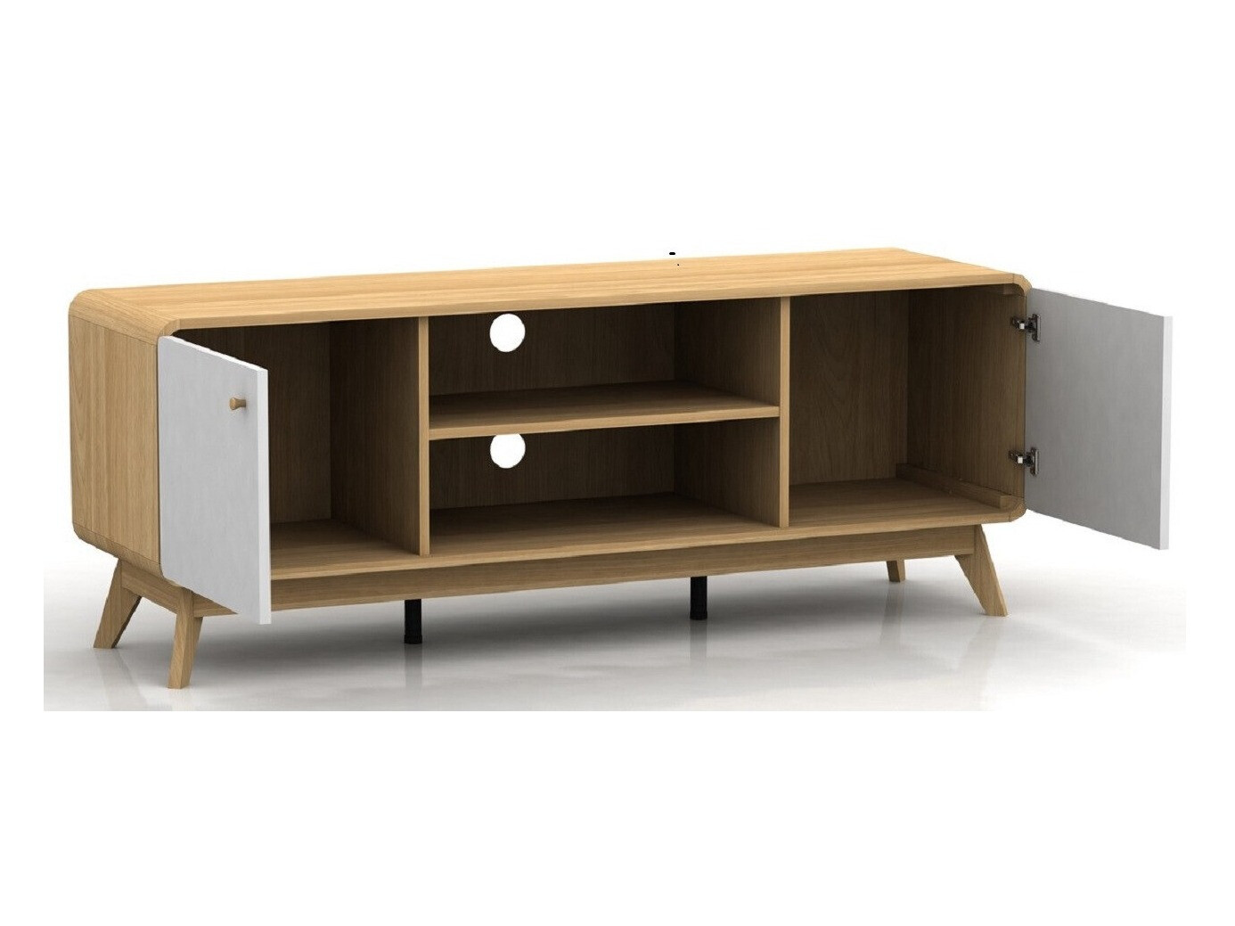 TV komoda Elbtena 107 (Hrast + Belo)