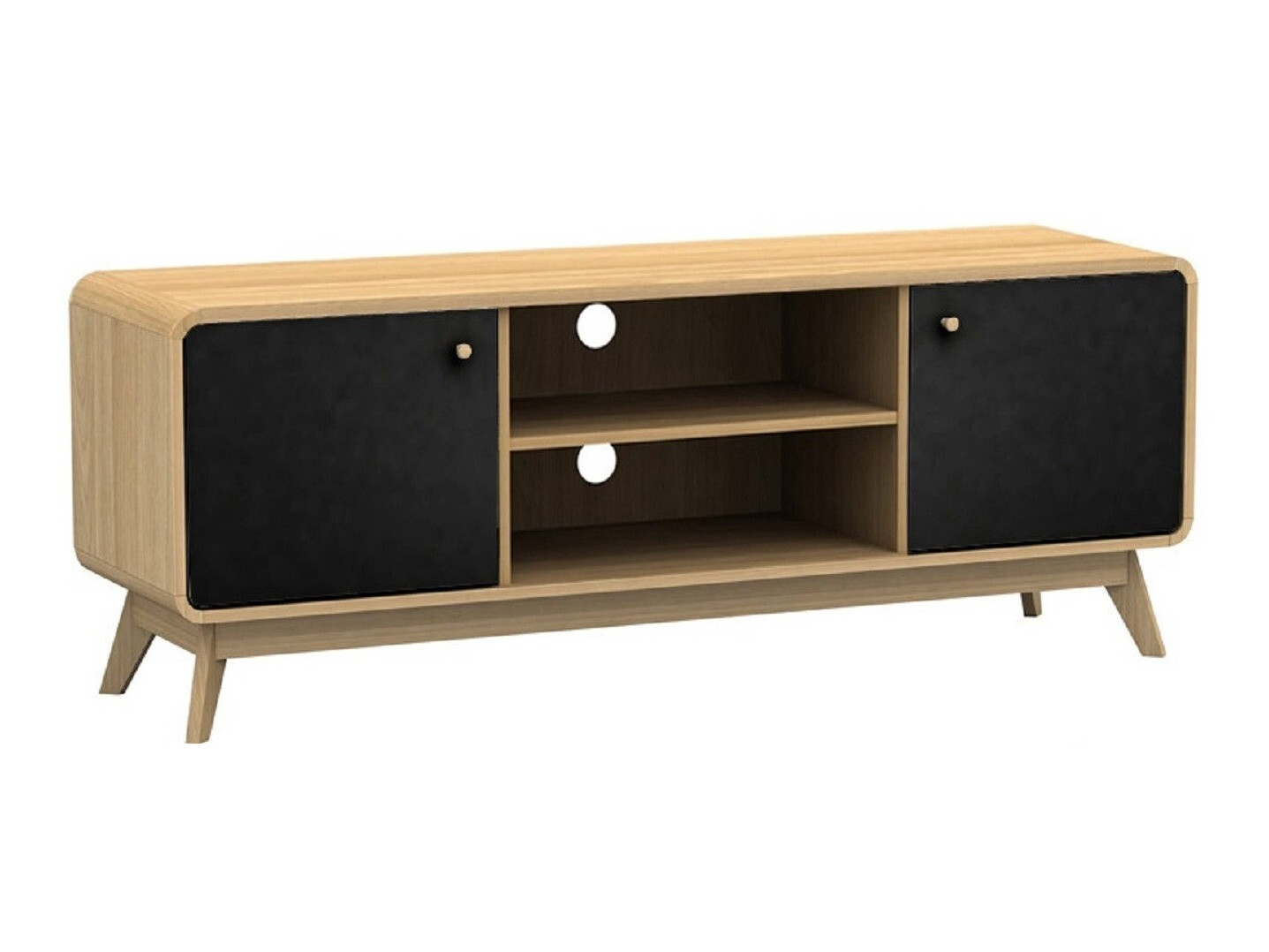 TV komoda Elbtena 107 (Hrast + Crno)
