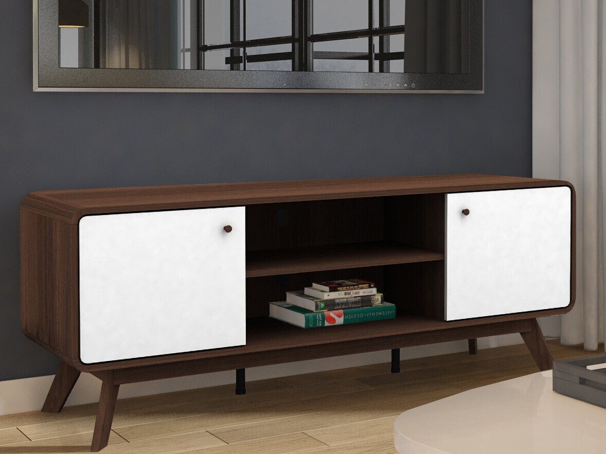 TV komoda Elbtena 107 (Orah + Belo)