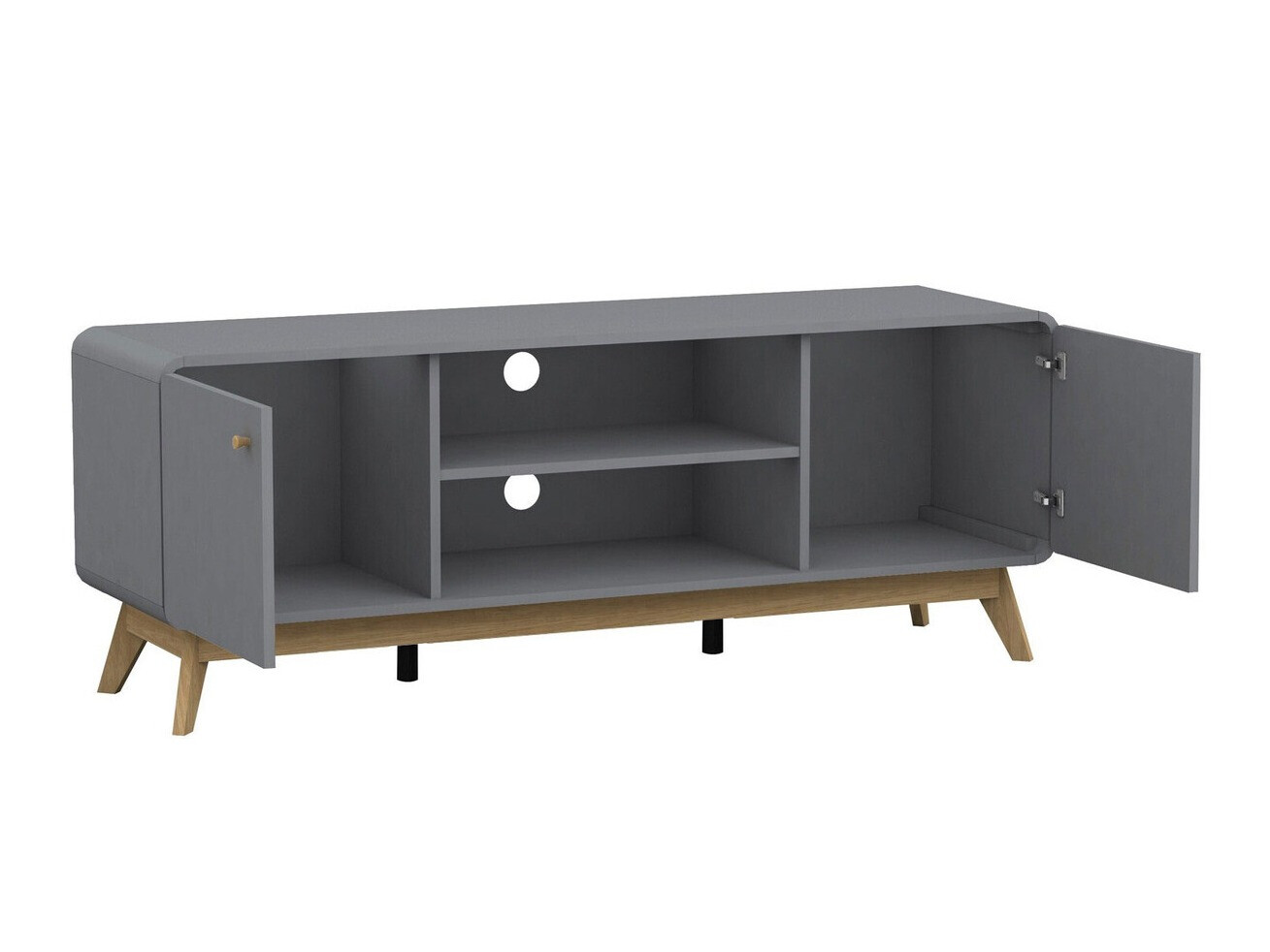 TV komoda Elbtena 107 (Sivo + Hrast)