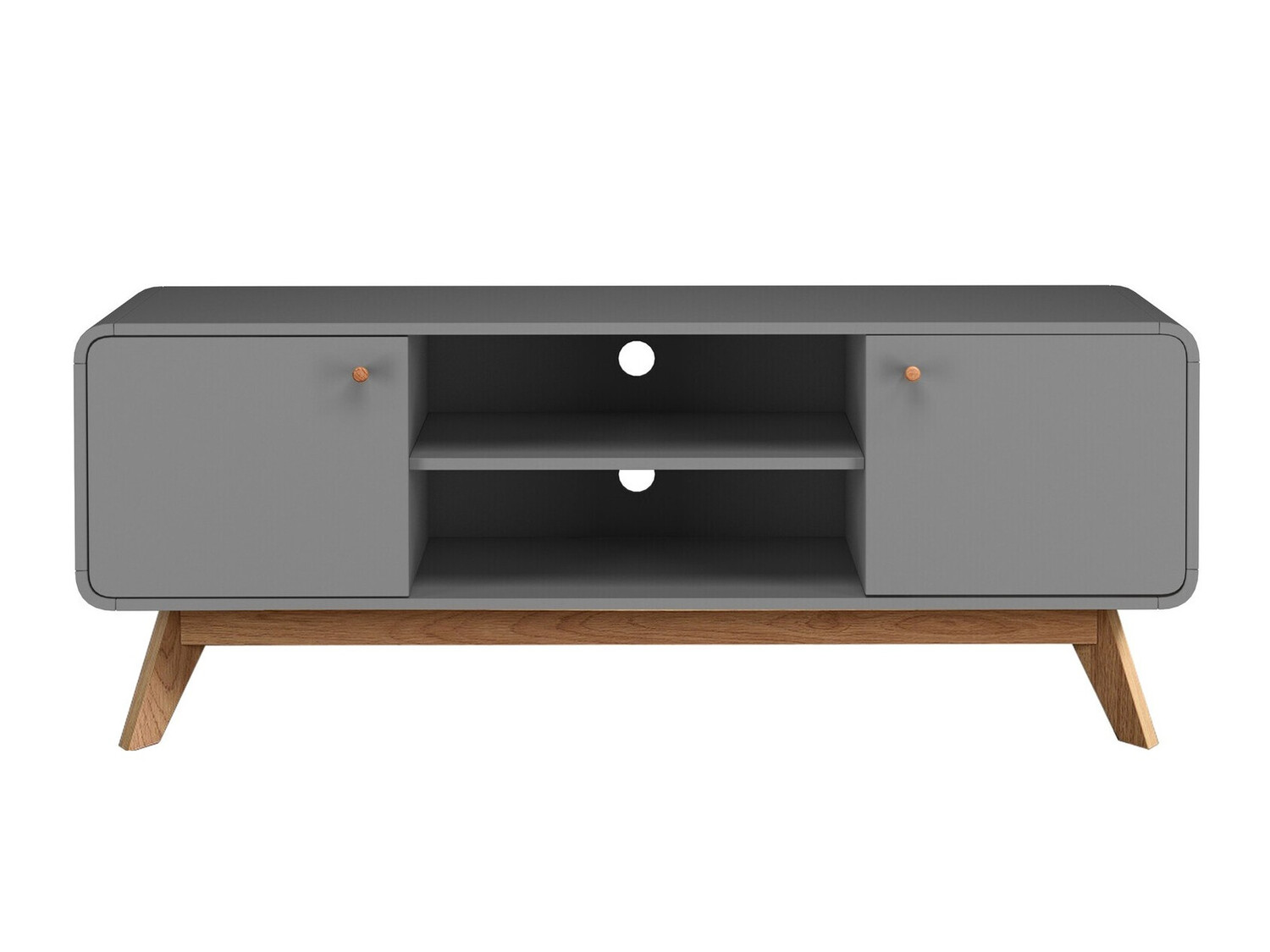 TV komoda Elbtena 107 (Sivo + Hrast)