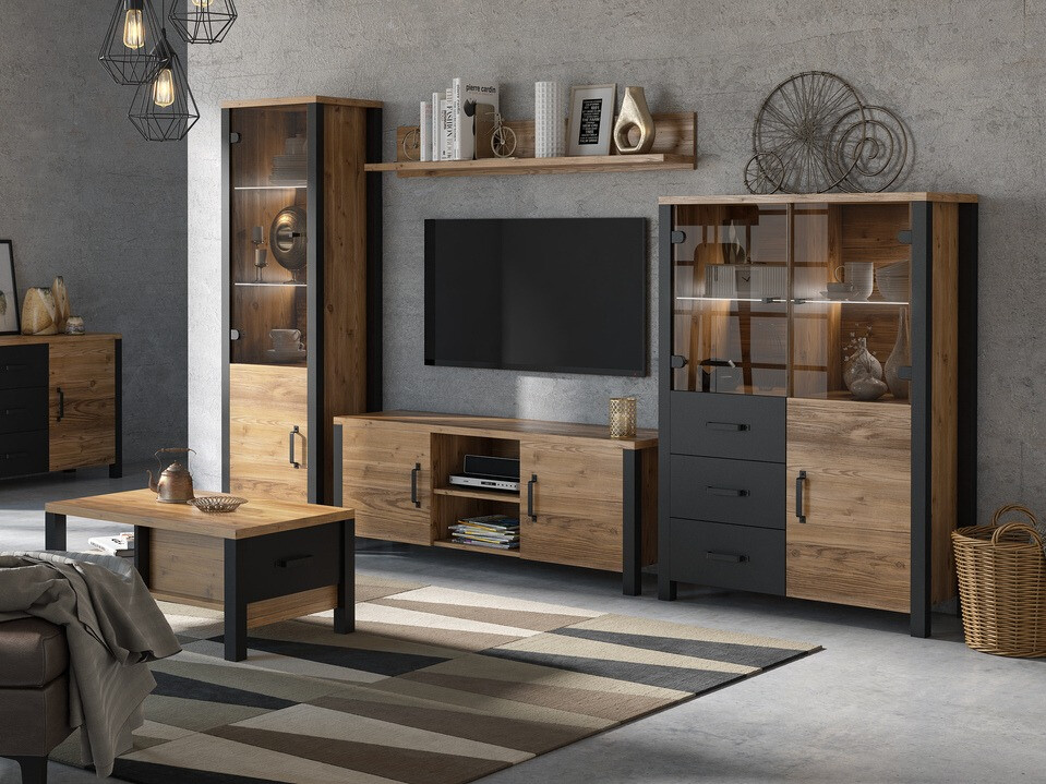 Zidna polica Tornua 100 (Tamna smrča)