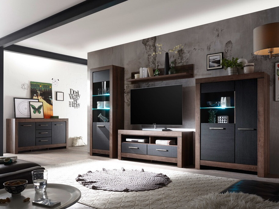 Komoda Dunfelu 100 (Manastirski hrast + Crni hrast)