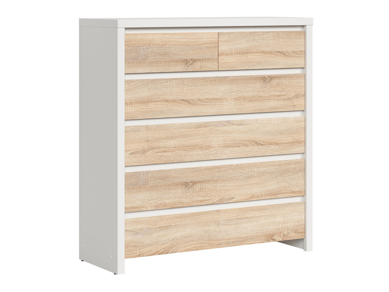 Komoda Nolroma 126 (Belo + Sonoma hrast)