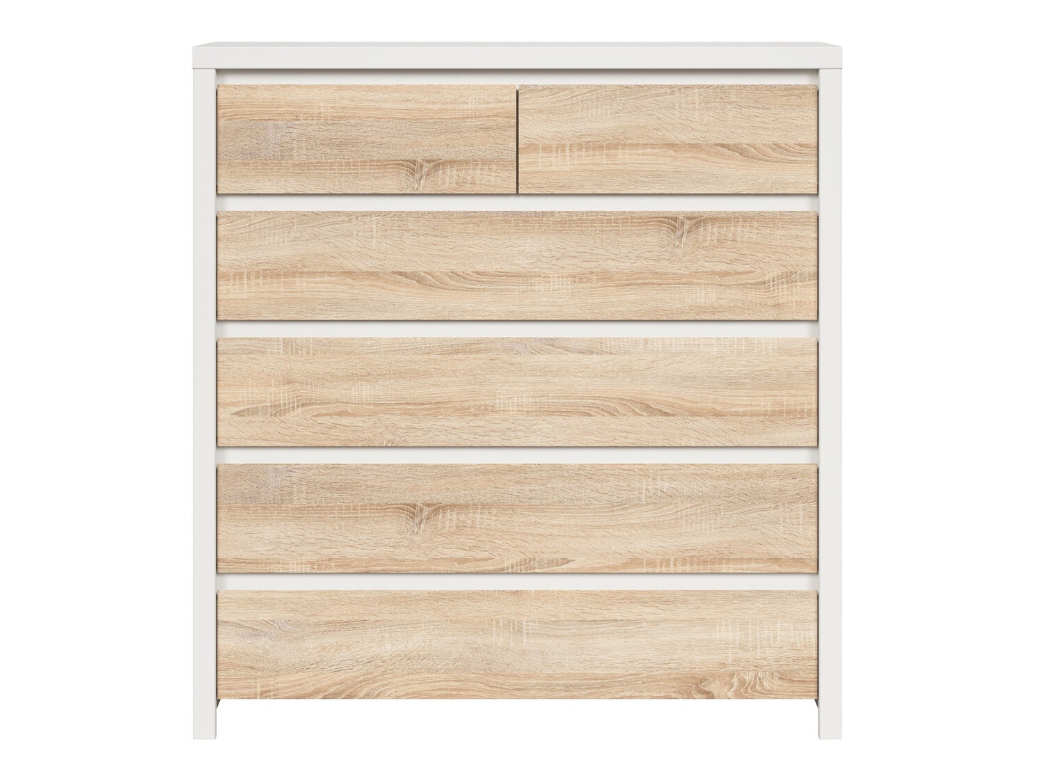 Komoda Nolroma 126 (Belo + Sonoma hrast)