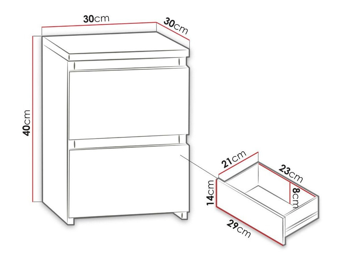 Noćni ormarić Memora