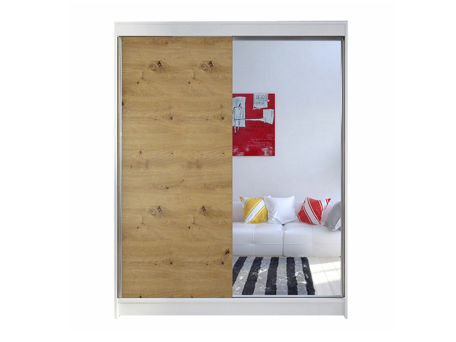 Ormar Closico 140 (Belo + Zanatski hrast)