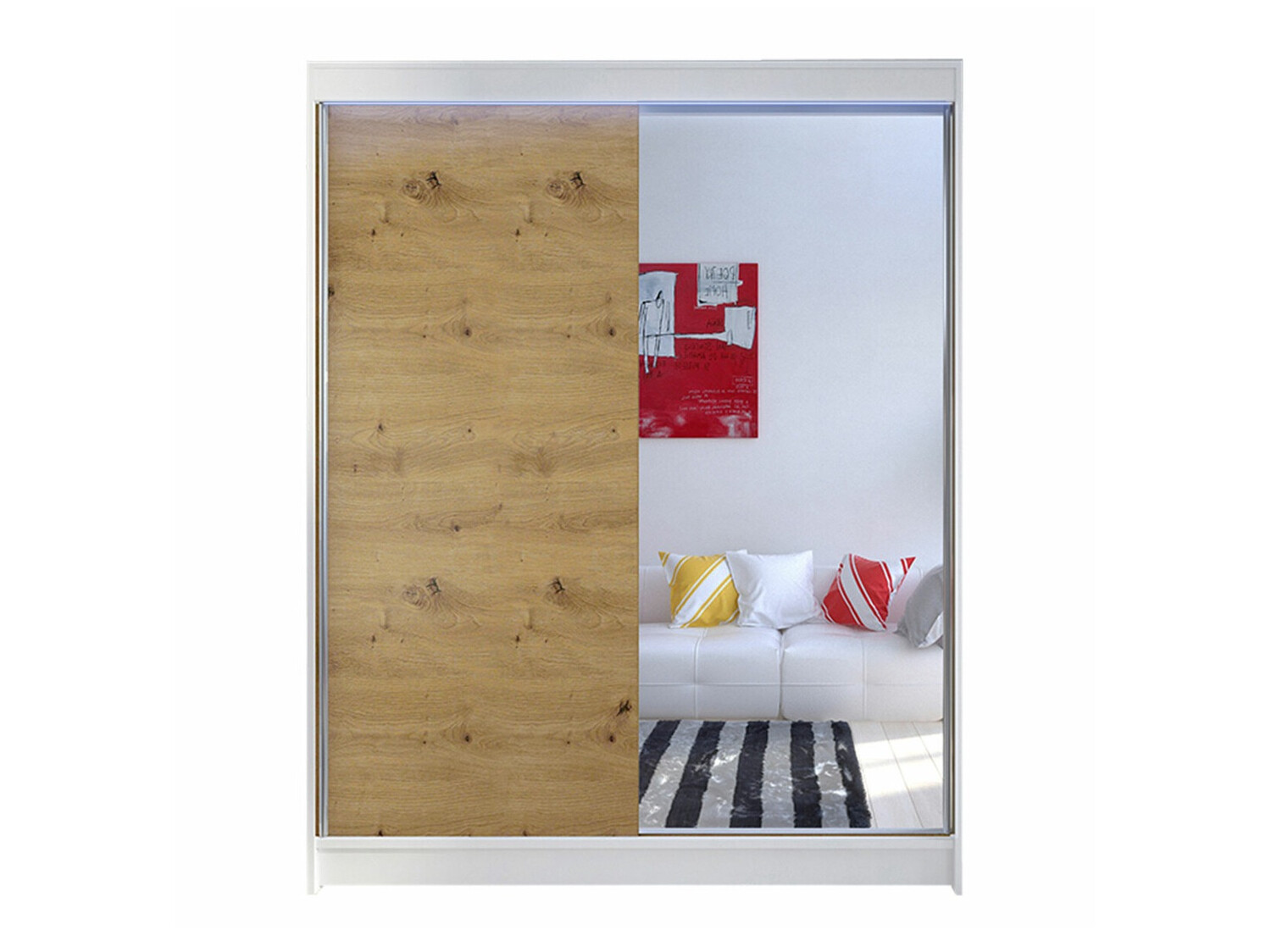 Ormar Closico Vastor I (Belo + Artisan hrast)