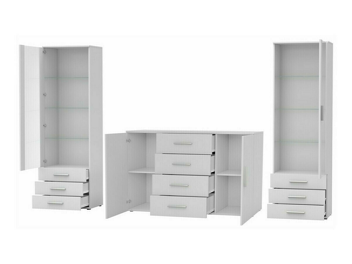 Set za dnevnu sobu Tornola 112 (Crno + Crna visoki sjaj)