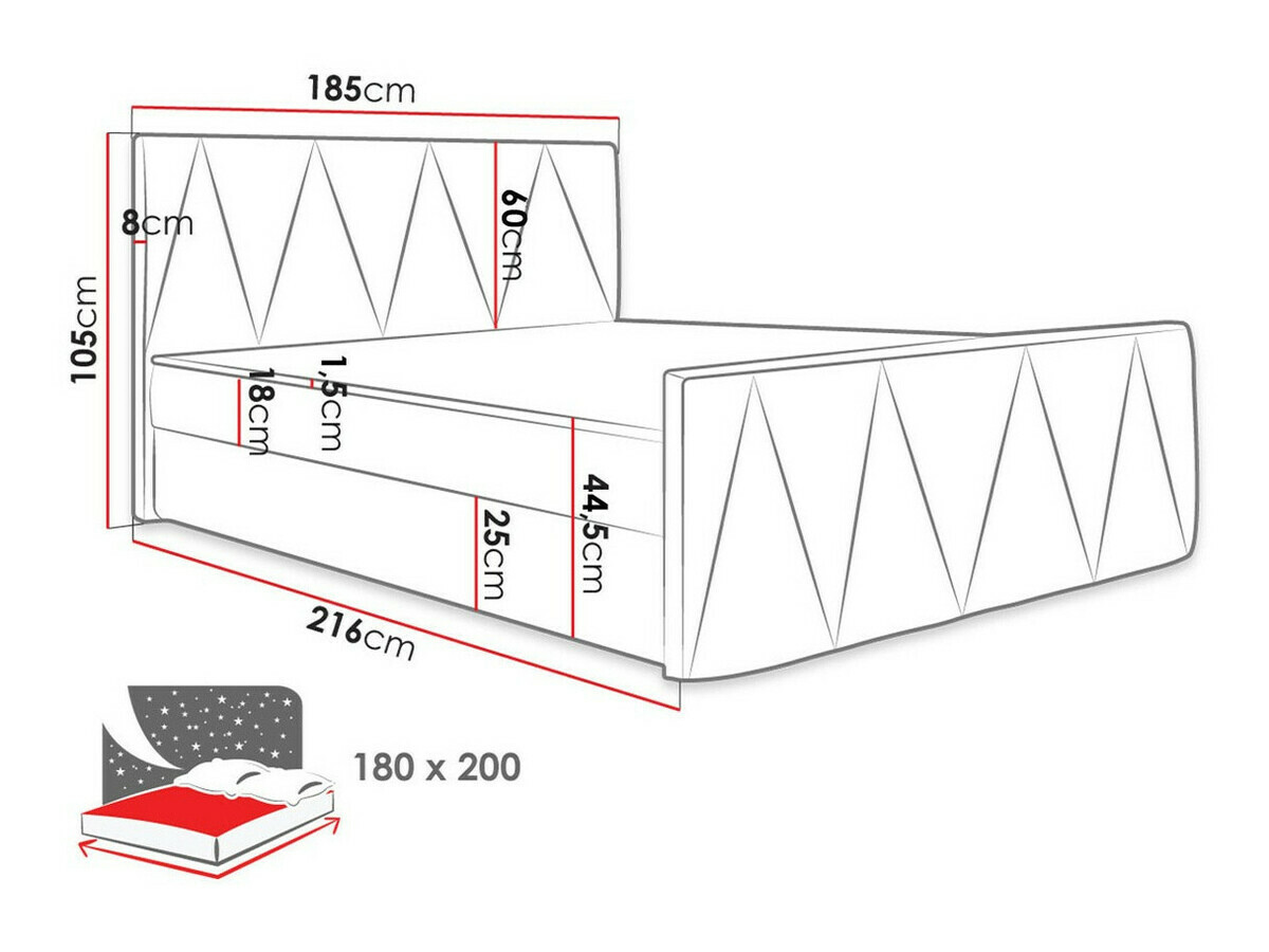 Boxspring krevet Memphis 119 (Rico 19)