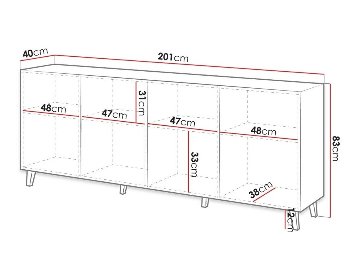 Ormarić Levmari 101 (Crno)