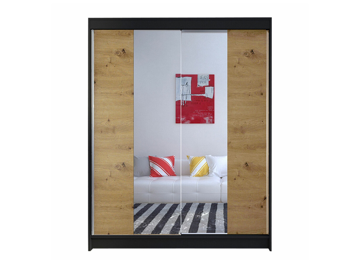 Ormar Closico 141 (Crno + Zanatski hrast)