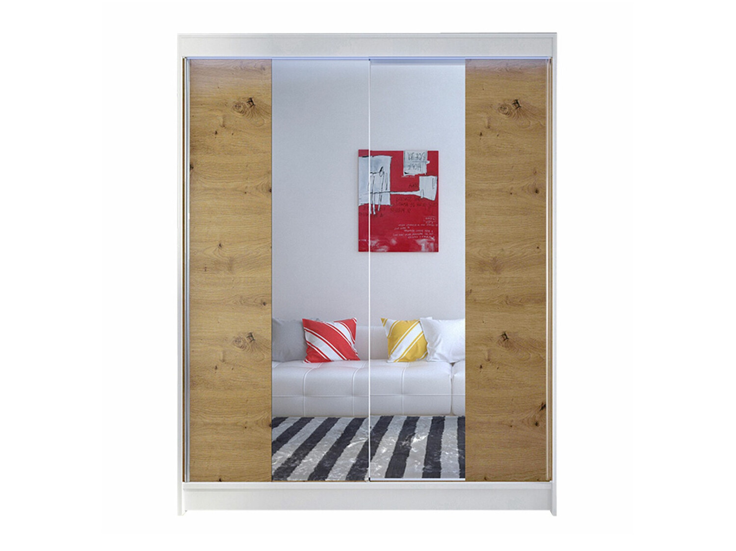 Ormar Closico Vastor II (Belo + Artisan hrast)