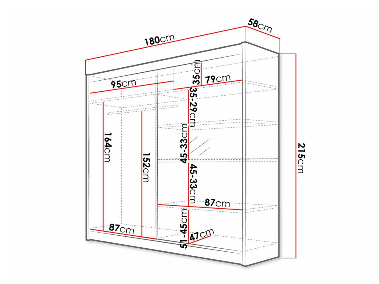 Ormar Closico 137 (Belo + Zanatski hrast)