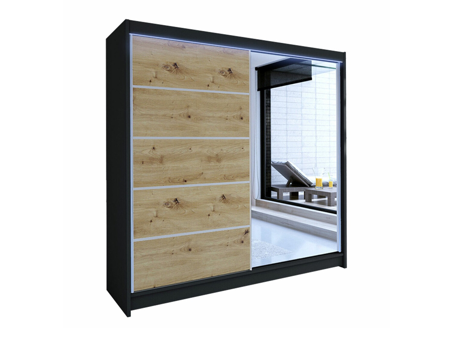 Ormar Closico 142 (Crno + Zanatski hrast)