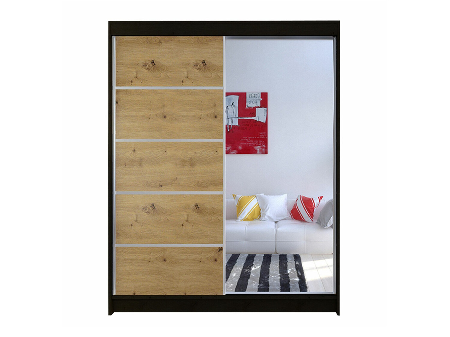 Ormar Closico 143 (Crno + Artisan hrast)