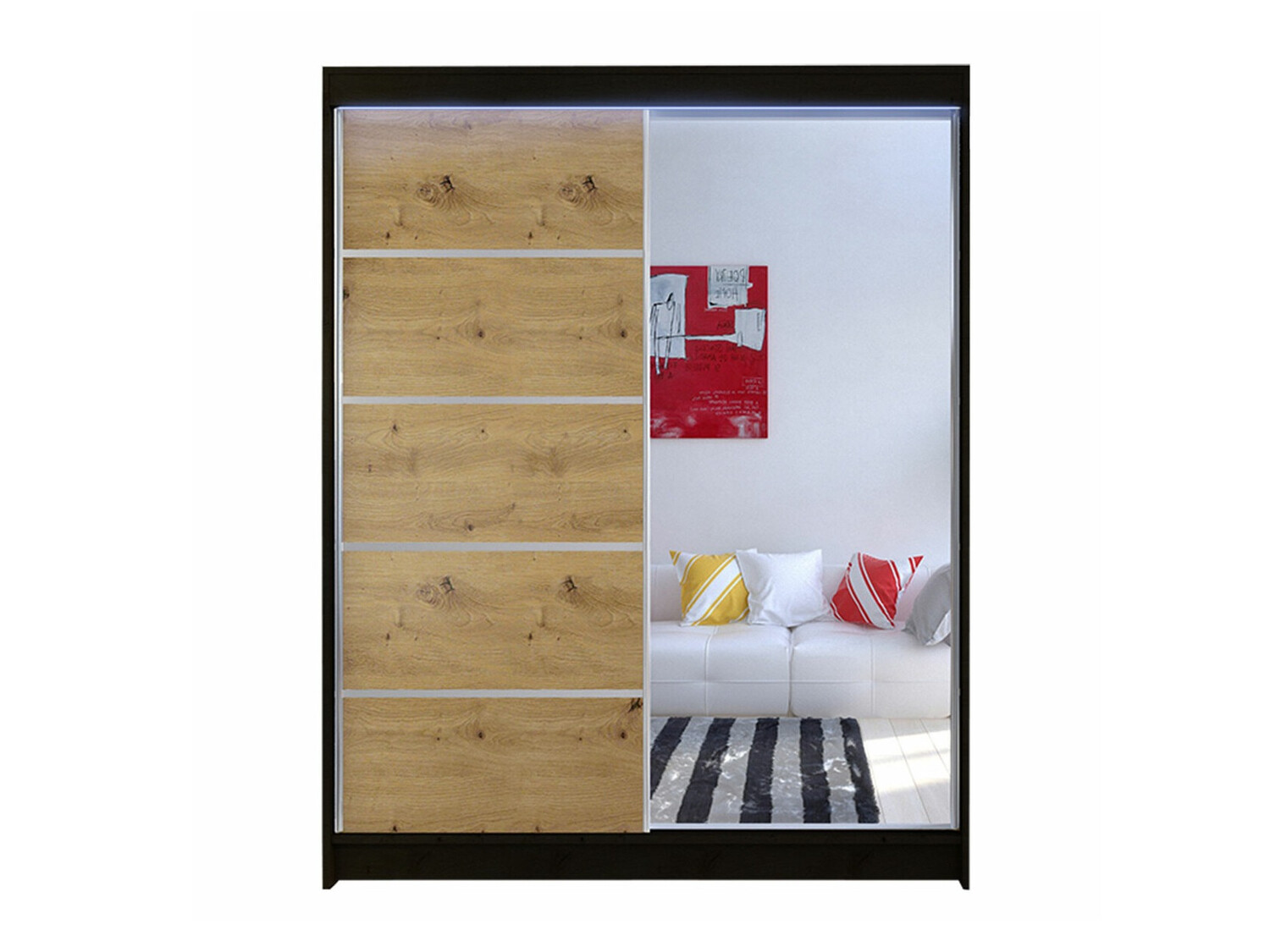 Ormar Closico 143 (Crno + Zanatski hrast)