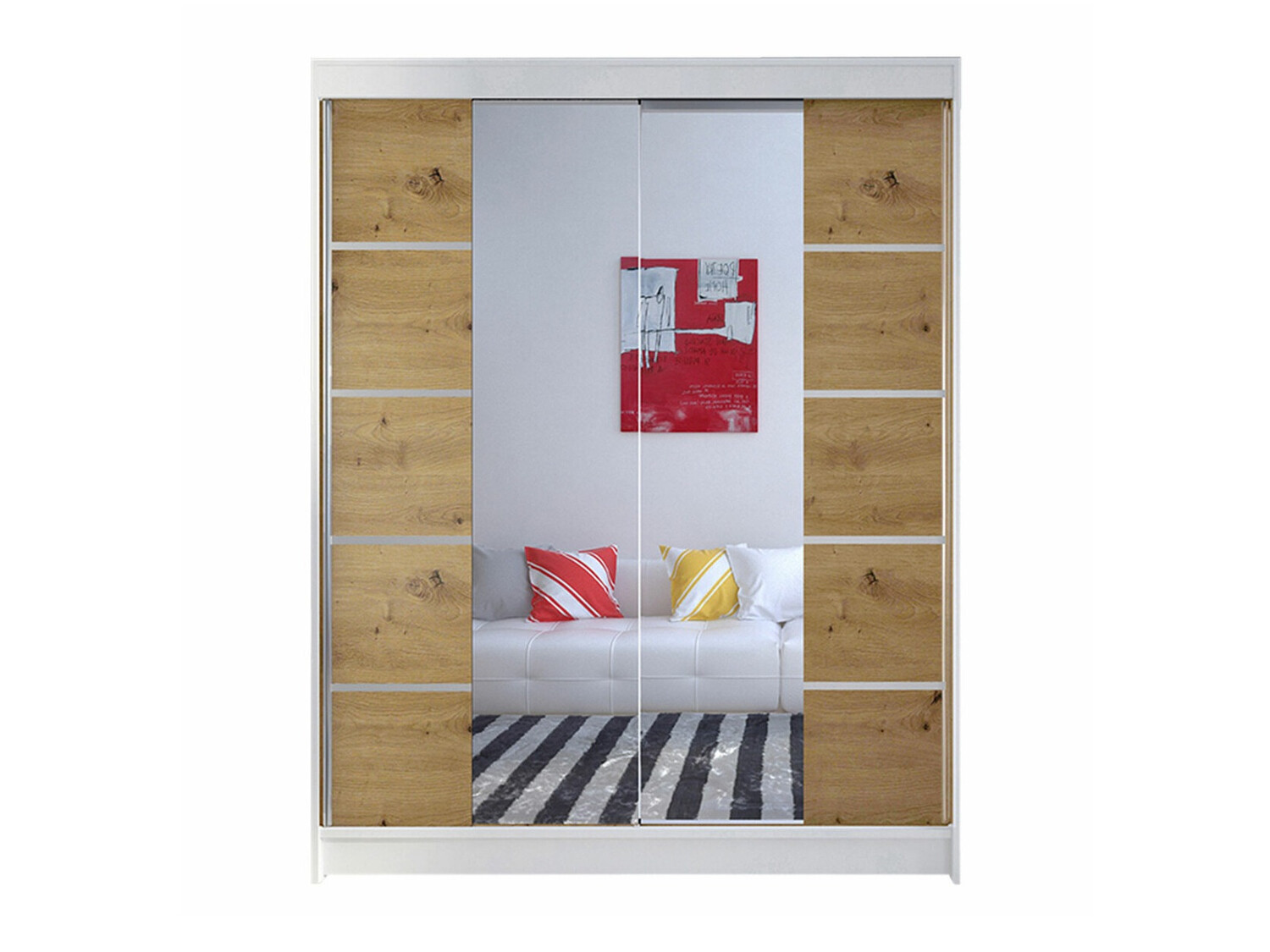 Ormar Closico 146 (Belo + Zanatski hrast)