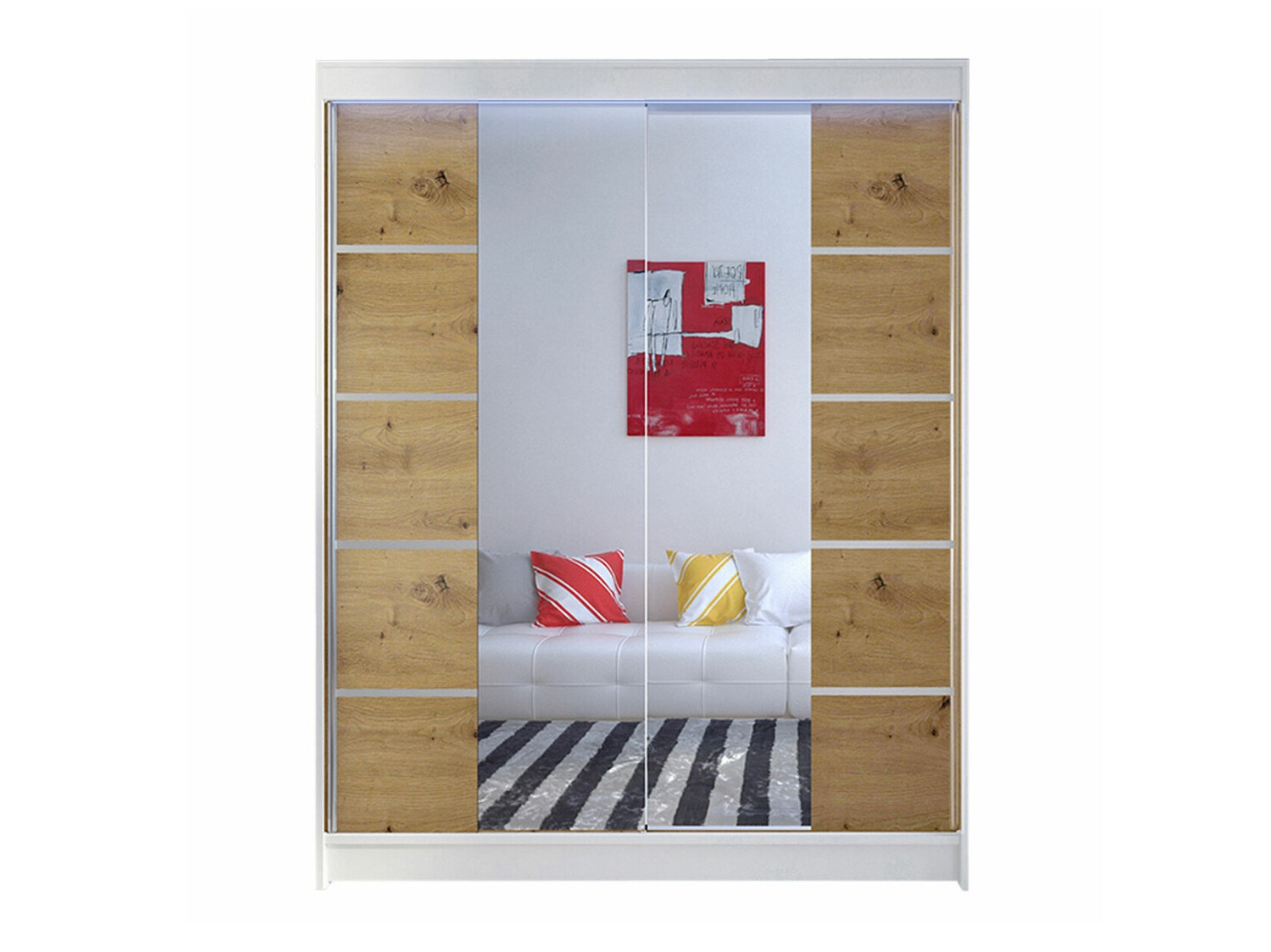 Ormar Closico 146 (Belo + Zanatski hrast)