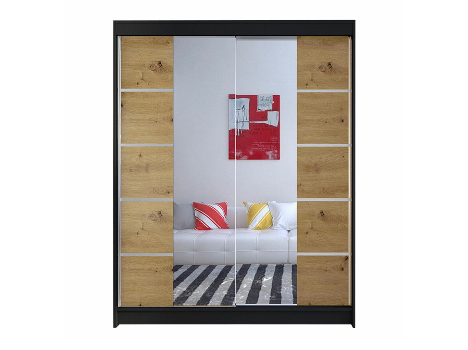 Ormar Closico 146 (Crno + Zanatski hrast)