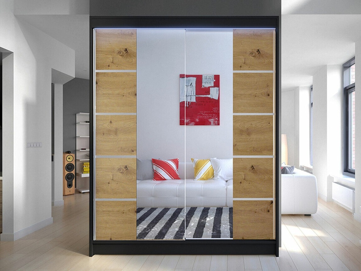 Ormar Closico 146 (Crno + Zanatski hrast)