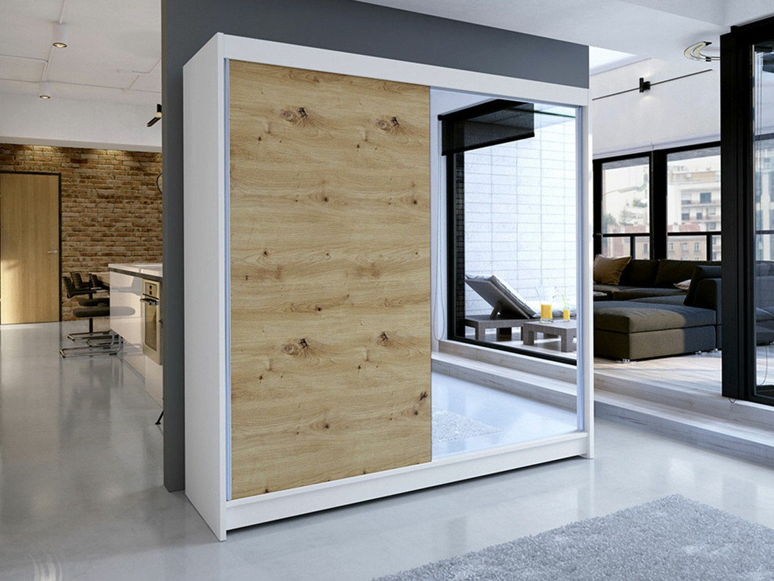 Ormar Closico Cavaris I (Belo + Artisan hrast)