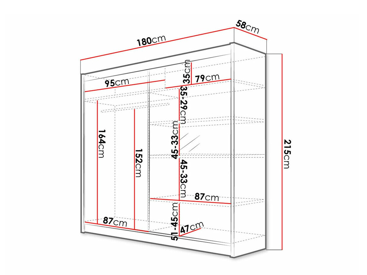 Ormar Closico Cavaris I (Belo + Artisan hrast)