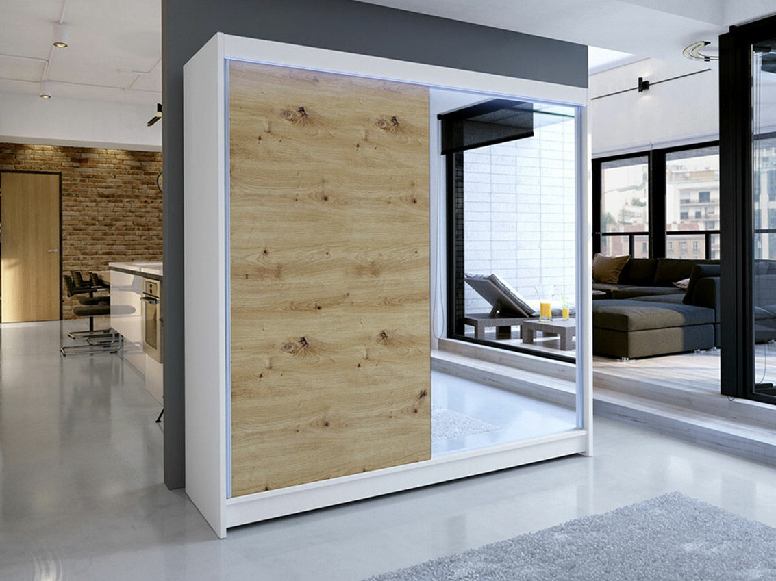 Ormar Closico Cavaris I (Belo + Artisan hrast)