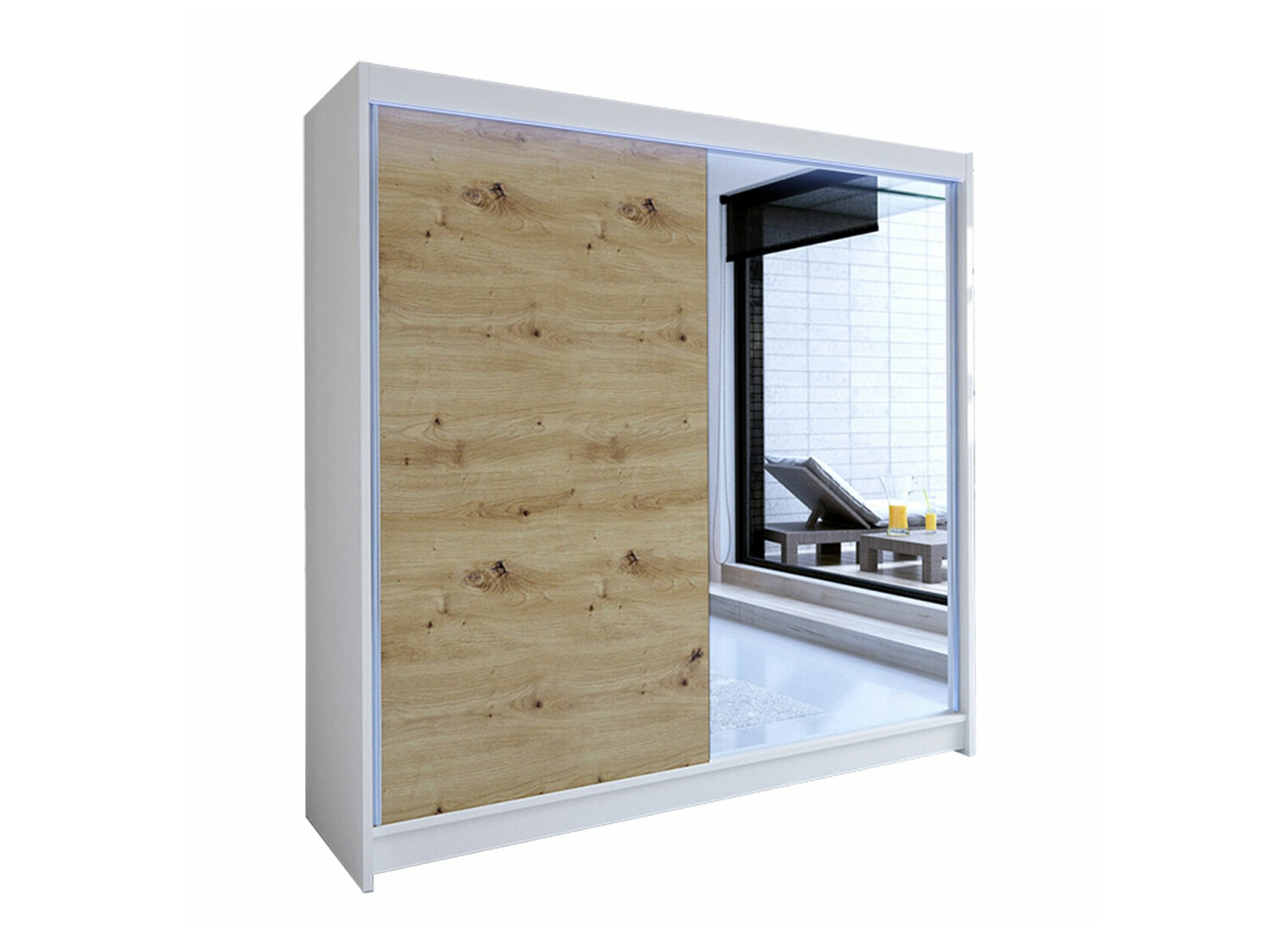 Ormar Closico Cavaris I (Belo + Artisan hrast)
