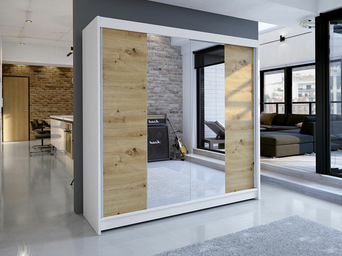 Ormar Closico Cavaris II (Belo + Artisan hrast)