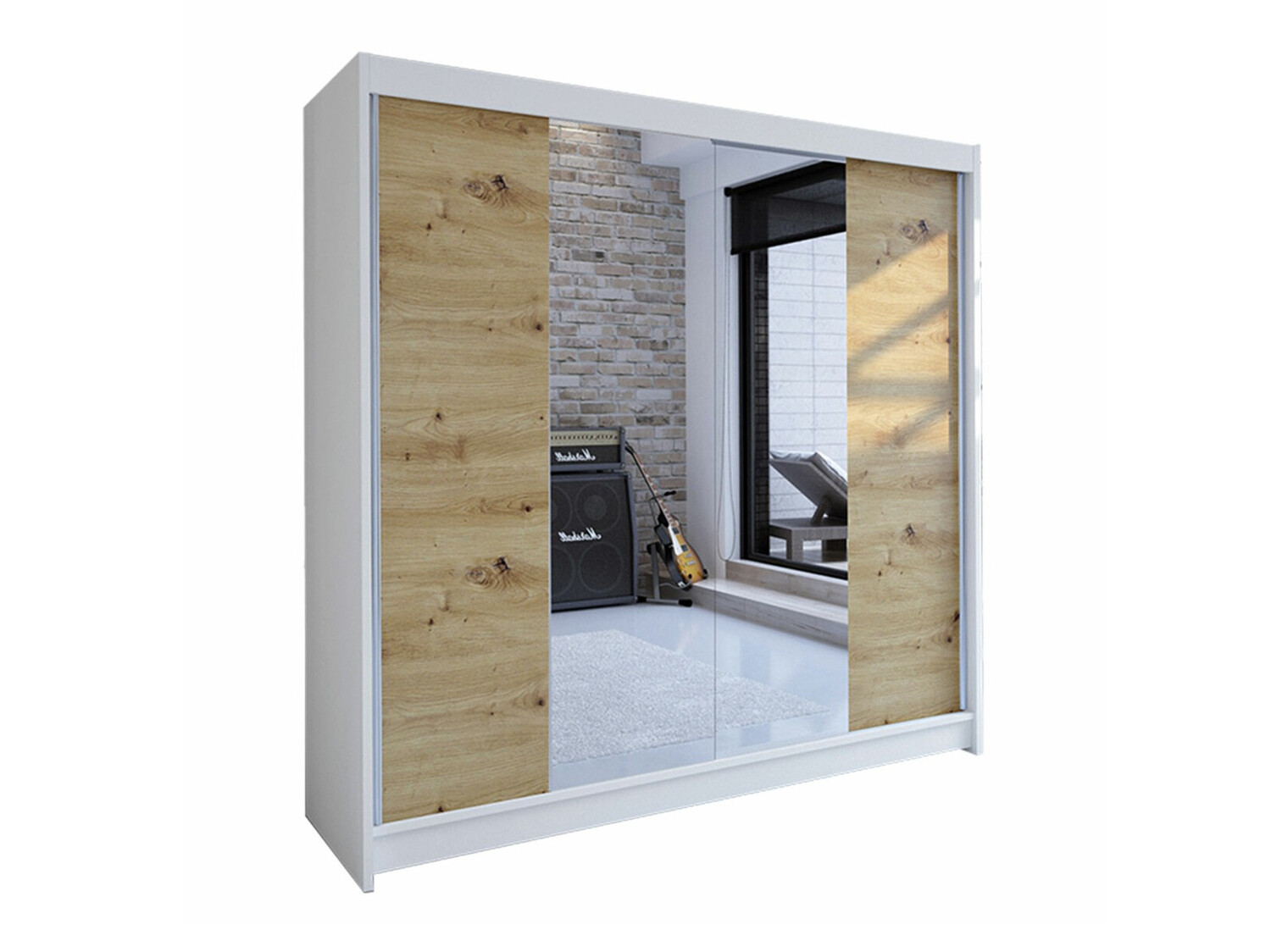 Ormar Closico Cavaris II (Belo + Artisan hrast)