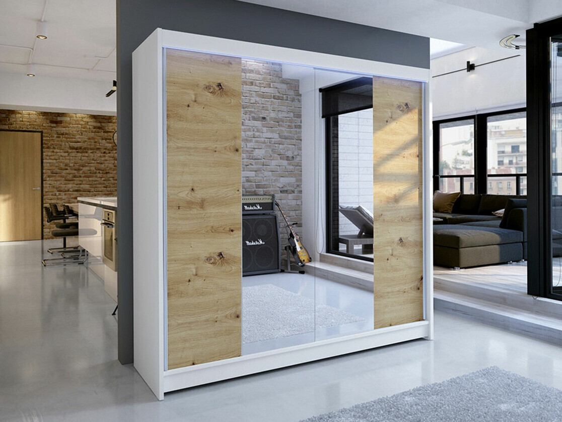 Ormar Closico Cavaris II (Belo + Artisan hrast)